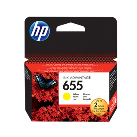 HP 655 Ink Cartridge (CZ111AE) - Yellow