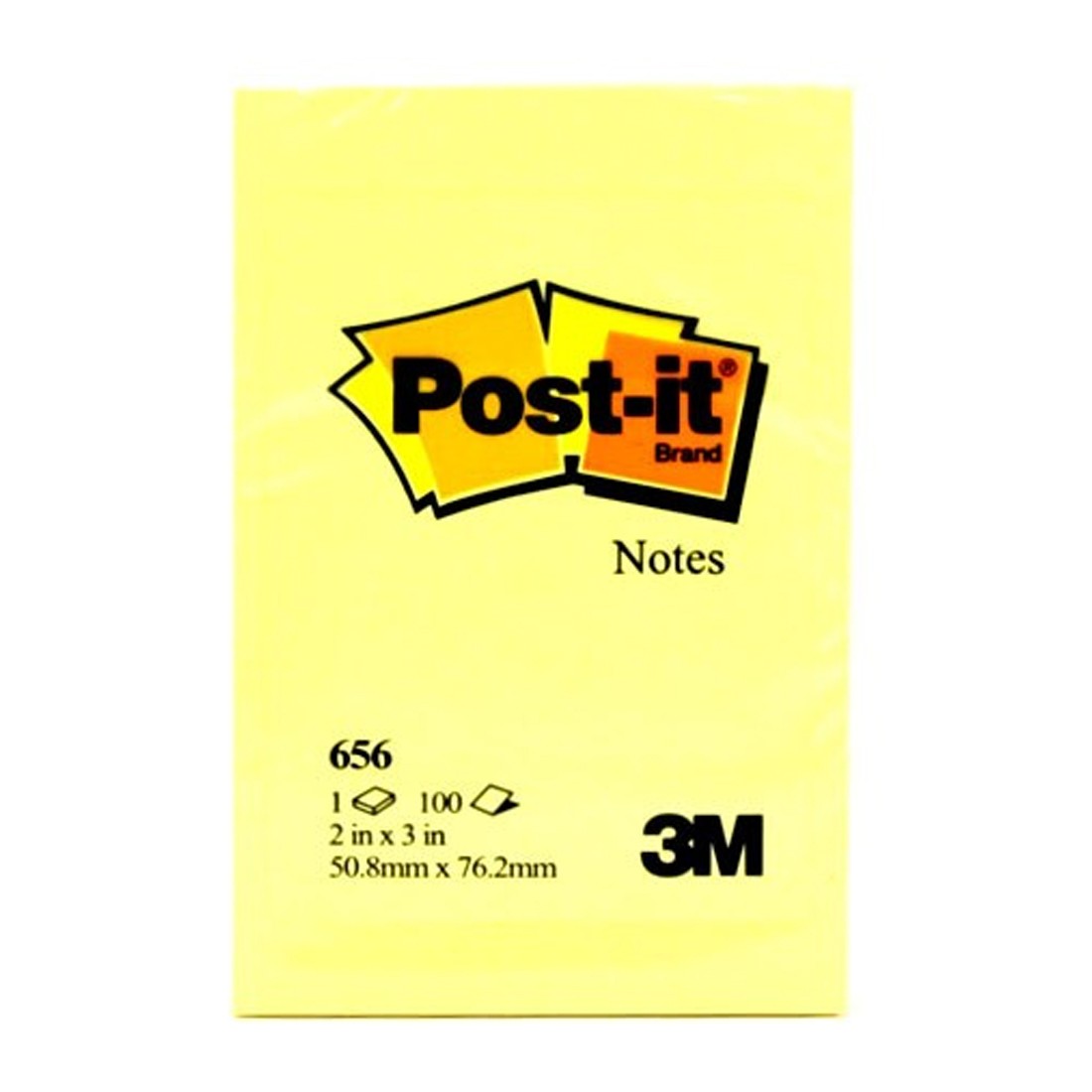 3M 656 Post-it Notes 2 x 3in - Yellow (pkt/12pcs)