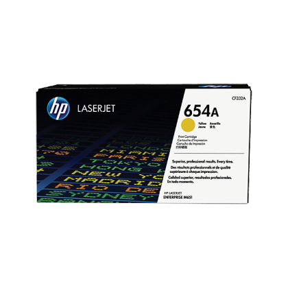 HP 654A Laserjet Toner Cartridge (CF332A) - Yellow