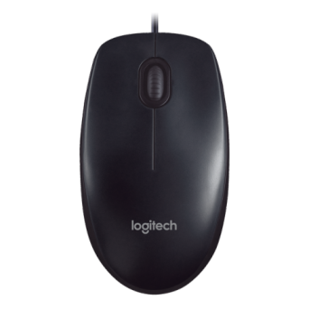 Logitech M90 Wired Mouse (Black)