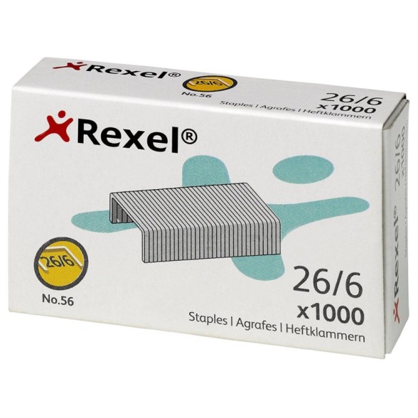 Rexel No. 56 Staple Pins - 26/6 (pkt/1000pc)