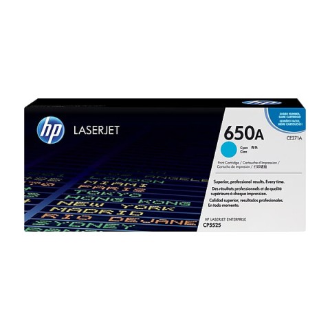 HP 650A Toner Cartridge (CE271A) - Cyan