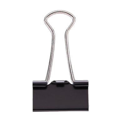 Deli E38564 Binder Clips 25mm - Black (pkt/12pc)