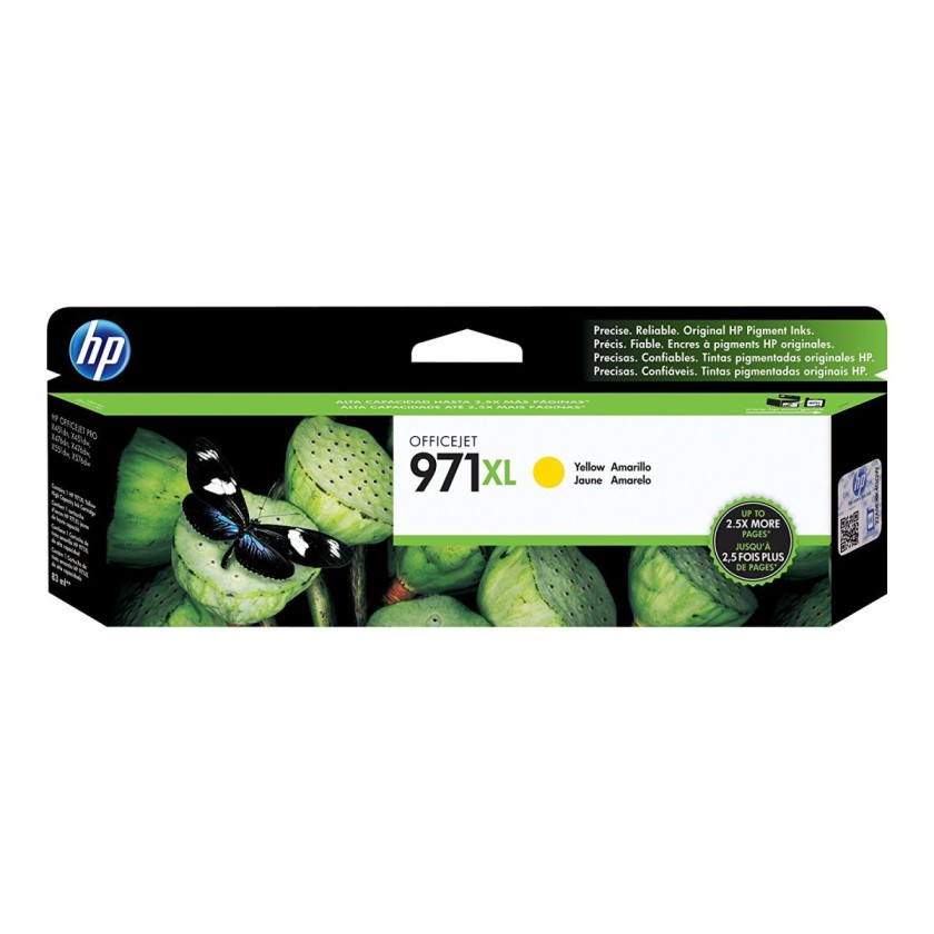 HP 971XL High Yield Original Ink Cartridge - Yellow