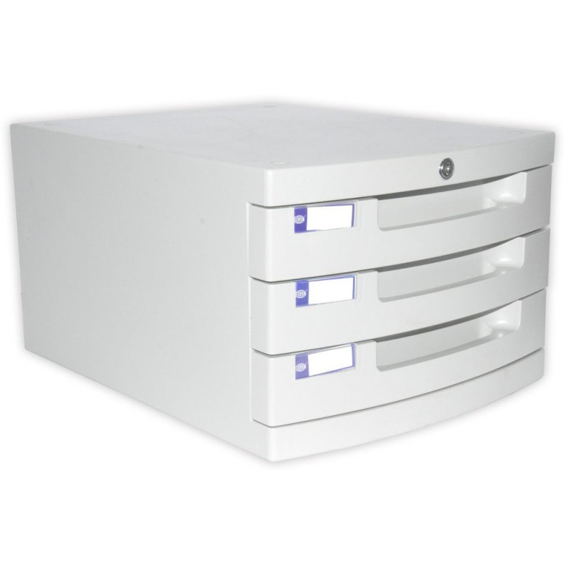 FIS File Cabinet (Plastic) With key, 3 Drawers - FSOTUS-32K