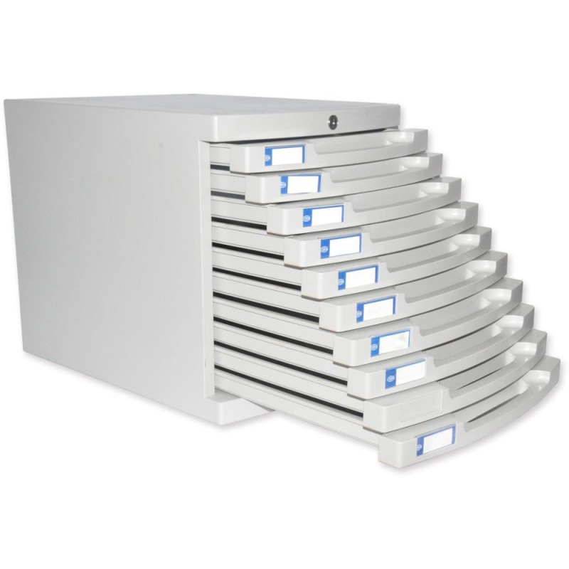 Buy FIS File Cabinet (Plastic) With key, 10 Drawers - FSOTUS-28K Online ...