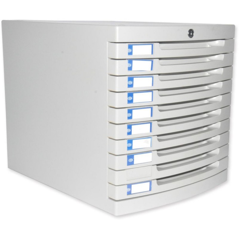 FIS File Cabinet (Plastic) With key, 10 Drawers - FSOTUS-28K