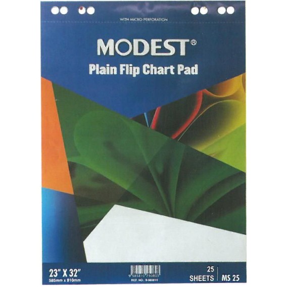 Modest Plain Flip Chart Pad - 585 x 810mm (pkt/25sheets)