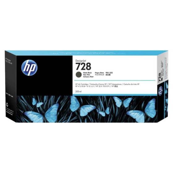 HP 728 300-ml DesignJet Ink Cartridge - Matte Black