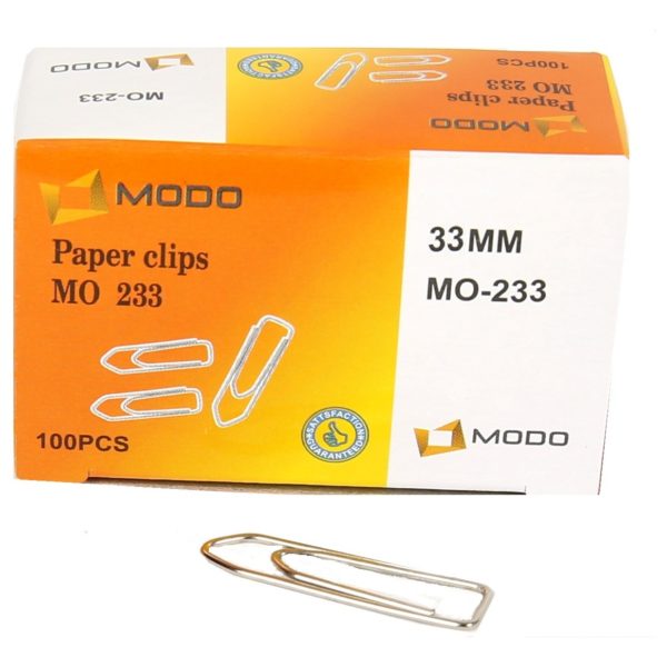 Modo MO-233 Paper Clip - 33mm (box/10pkt)