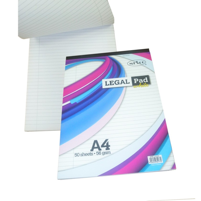 Mesco A4 Legal Pad 56gsm 50 sheets - White (pc)