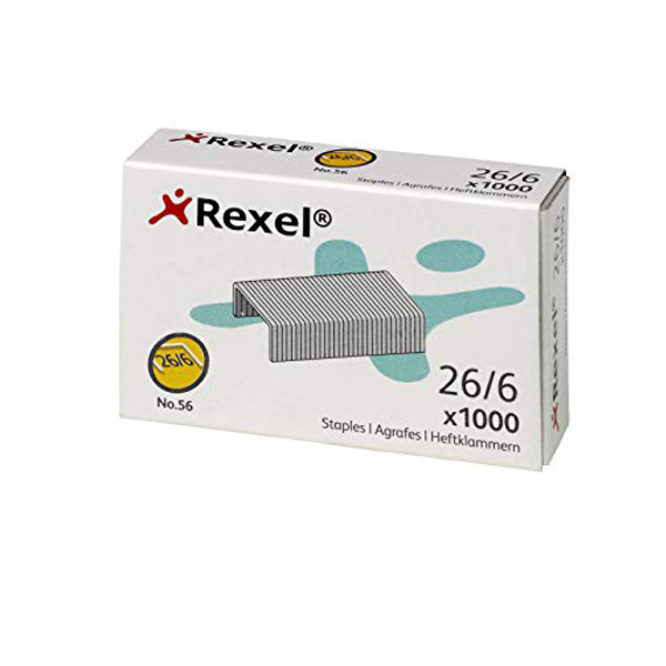 Rexel No. 56 Staple Pins - 26/6 (box/20pkt)
