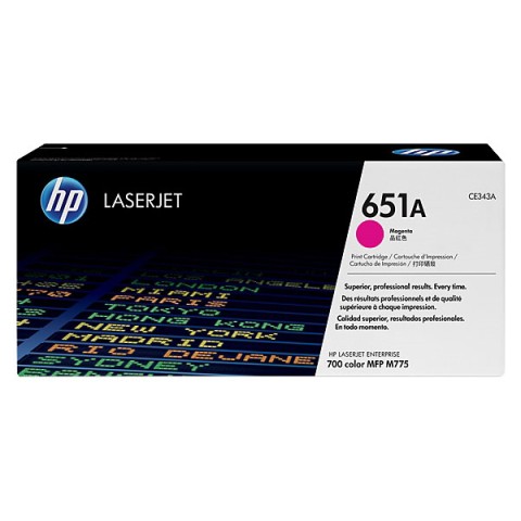 HP 651A (CE343A) Original Laserjet Toner Cartridge - Magenta