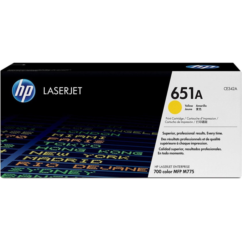 HP 651A (CE342A) Original Laserjet Toner Cartridge - Yellow