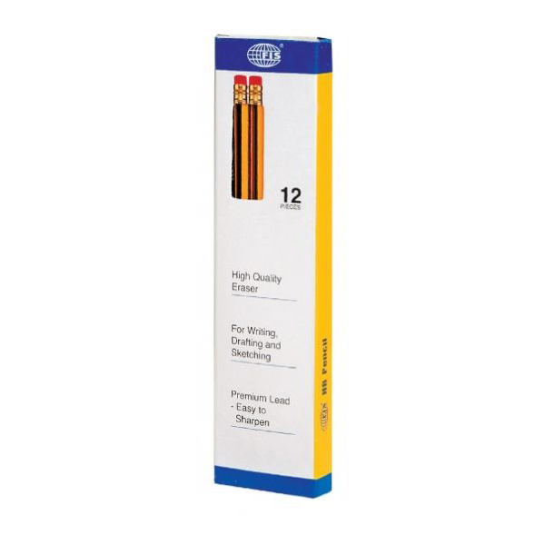 FIS 2HB Pencils with Eraser (pkt/12pcs)
