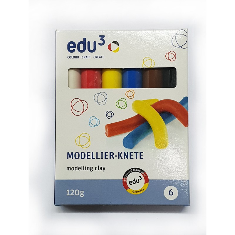  Buy EDU3 Modellier-Knete Modelling Clay 120g (pkt/6pcs) Online @ AED5 Motiv 