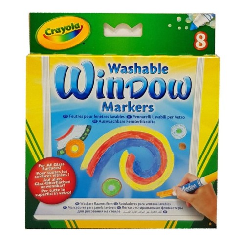 Buy Crayola 8 Washable Window Markers (pkt/8pcs) Online @ AED25.4 from