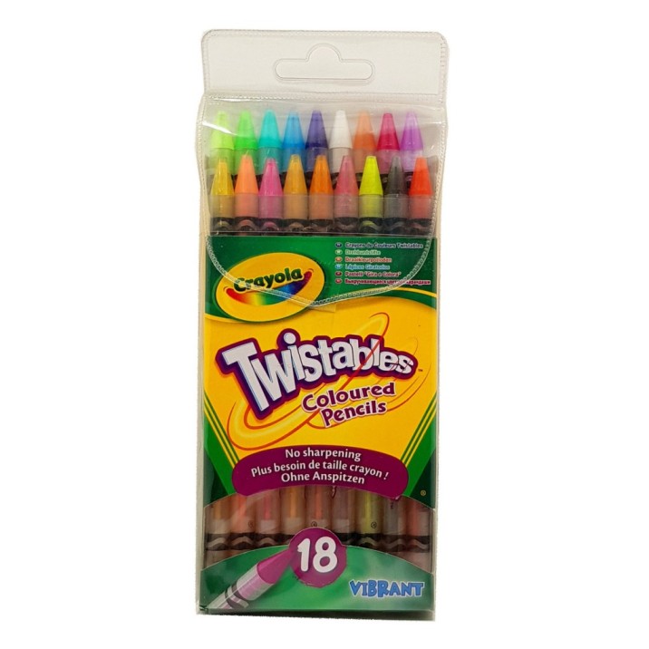 Crayola 18 Twistable Vibrant Coloured Pencils