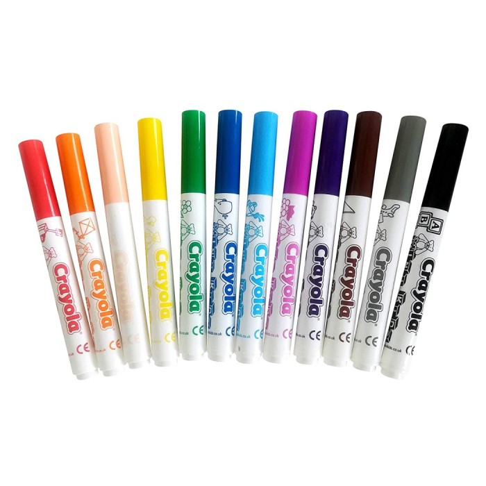 Buy Crayola 12 Mini Kids Marker (pkt/12pcs) Online AED25.25 from Bayzon