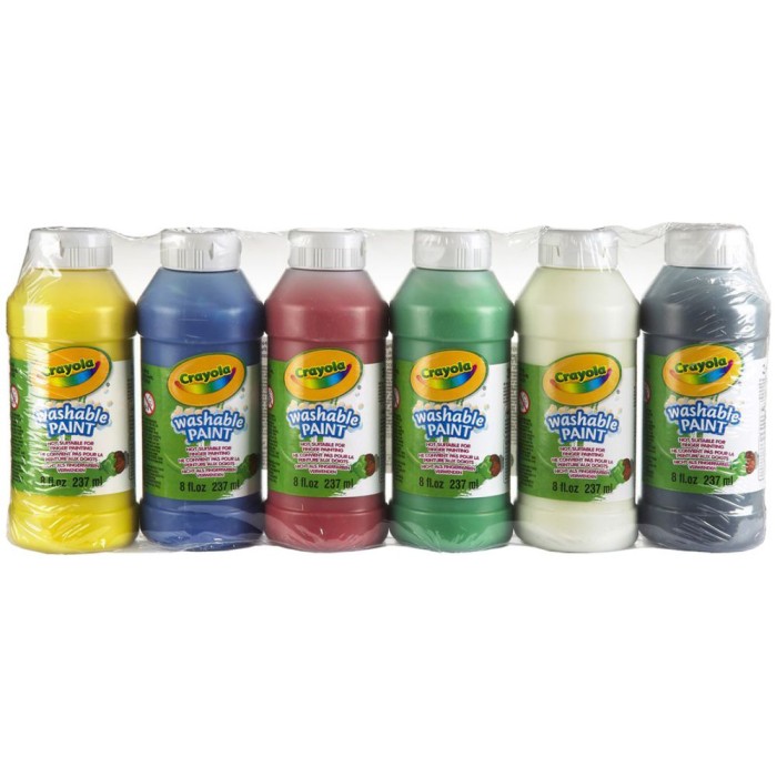 Buy Crayola Washable Paint 6 Bottles Pack Online AED52.6 from Bayzon