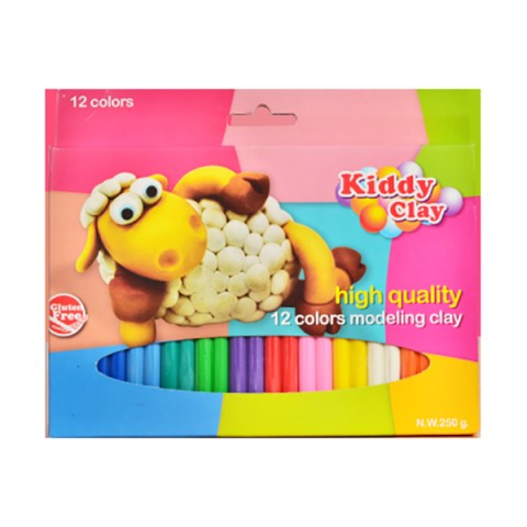 Buy Kiddy Clay Modelling Clay Set Of 12 Colors 250g Pc Online Aed6 53 From Bayzon