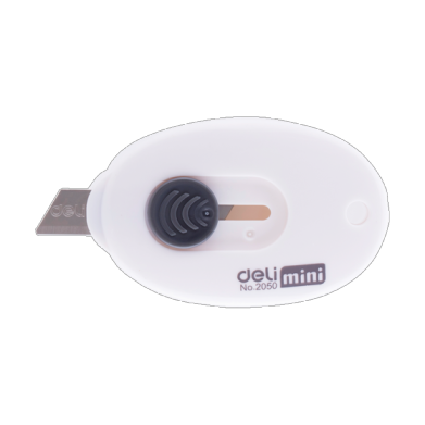 Deli 2050 Mini Retractable Utility Cutter - White (pc)