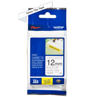 Brother TZe-S231 Labelling Tape Cassette 12mm Strong Adhesive - Black on White (pc)