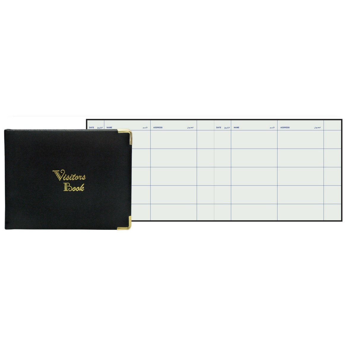 FIS Visitors Log Book 120 sheets 200 x 250 mm - Black (pc)