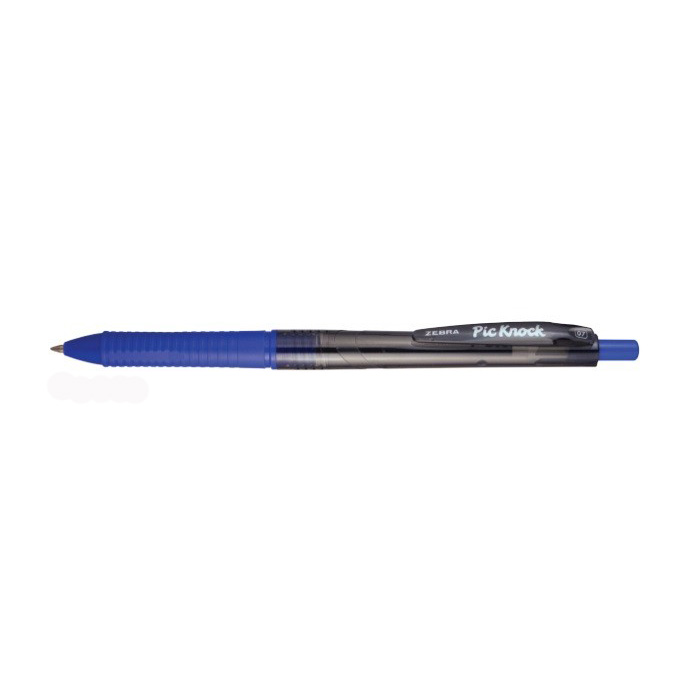 Buy Zebra Pic Knock Retractable Ball Pen 0.7mm Blue (pkt/12pcs