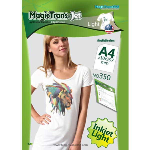 MagicTrans-Jet 350 Fabric Heat Transfer Paper A4 - Light (pkt/100s)