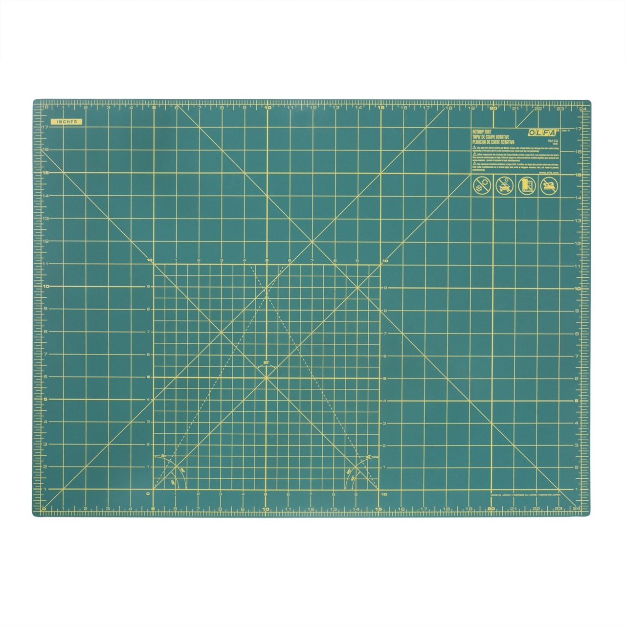 Olfa OL-RM-SG Self-Healing Cutting Mat 580 x 430 x 1.5mm A2 - Green (pc)