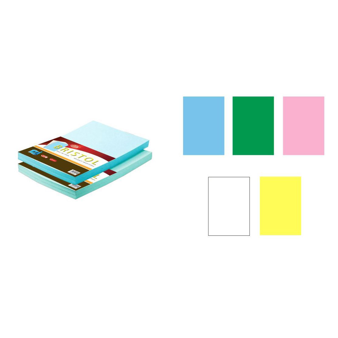 FIS Bristol Boards 180gsm A4 - White (pkt/100s)