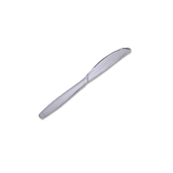 Hotpack Heavy-Duty Plastic Disposable Knife CPKHD6 - Clear (pkt/50pcs)