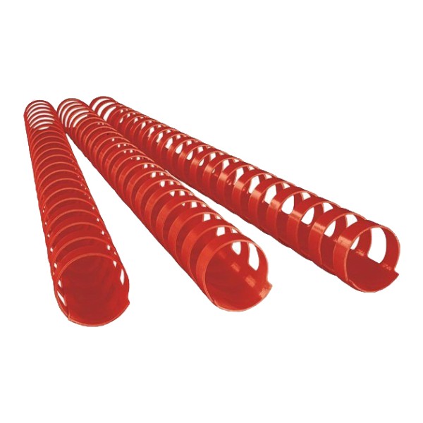 Deluxe 17808 A4 8mm Plastic Binding Comb - Red (pkt/100pcs)