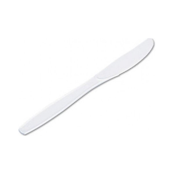 Hotpack Plastic Disposable Knife PK - White (pkt/50pcs)