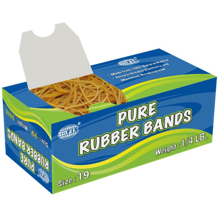 FIS Pure Rubber Bands No. 19 1/4lb - FSRB19 (pkt)