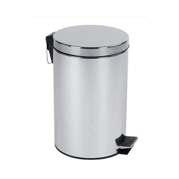 Stainless Steel Trash Bin Round with Pedal - 5 Liters