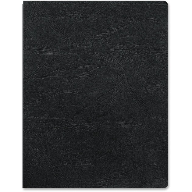 Deluxe AMT Embossed Leather Board Binding Sheet A4 - Black (Pkt/100s)