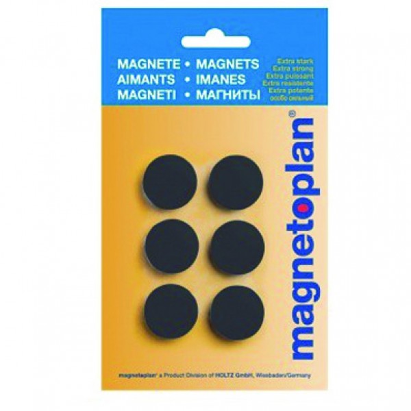 Magnetoplan COP 16645612 Magnetic Discofix Hobby (on blister) - Black (pkt/6pcs)