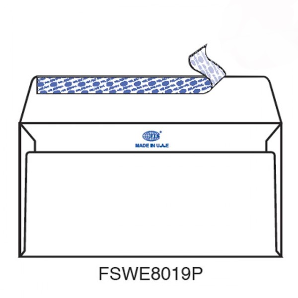 FIS Peel & Seal Envelope 80gsm 115mm x 225mm FSWE8019P - White (box/500pcs)