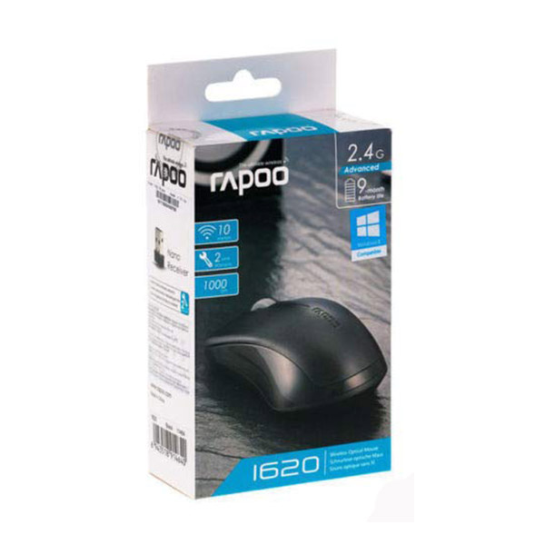 Rapoo Mouse Wireless Optical 1620 - Black