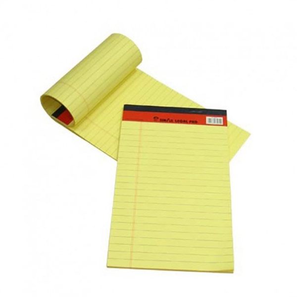 Sinarline Writing Pad 50-sheets A5 - Yellow (pkt/10pcs)