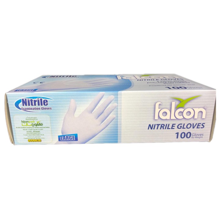 Buy Falcon THPPW064 Nitrile Gloves Large Blue (box/100pcs) Online