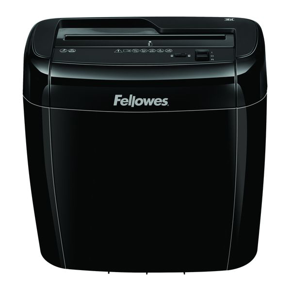 Fellowes Powershred 36C Home Use Cross Cut Shredder 6 Sheet Shred Capacity with Safety Lock