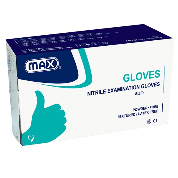 Max Nitrile Examination Gloves Medium - Powder Free (box/100pcs)