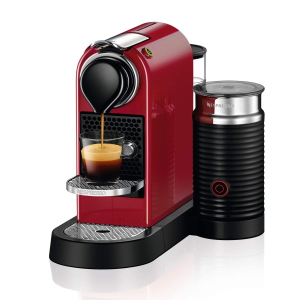 Nespresso CitiZ & Milk Coffee Machine - Cherry Red