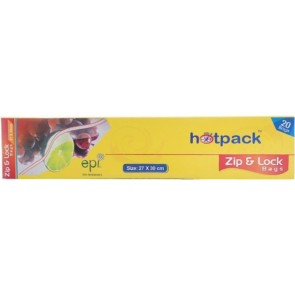 Hotpack ZLB2730 Zipper Lock Bag - 27 x 30 cm (box/24pkt)