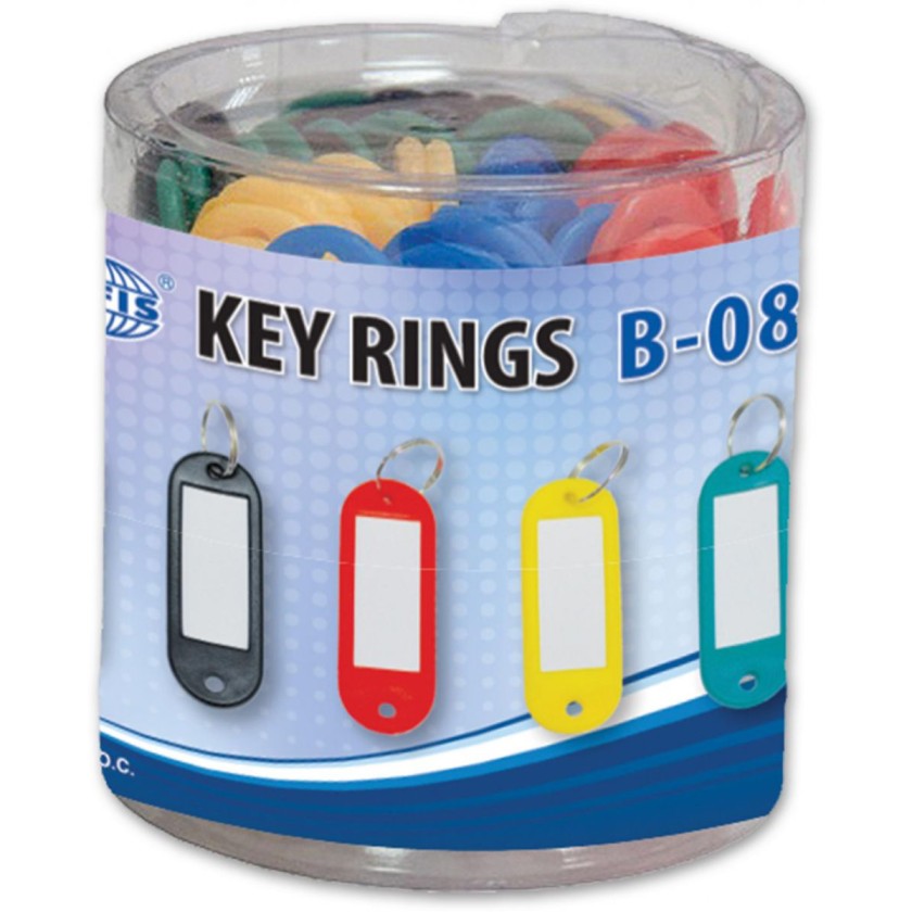 FIS Key Rings 6 x 2.1cm FSKCB-08 - Assorted (box/50pcs)