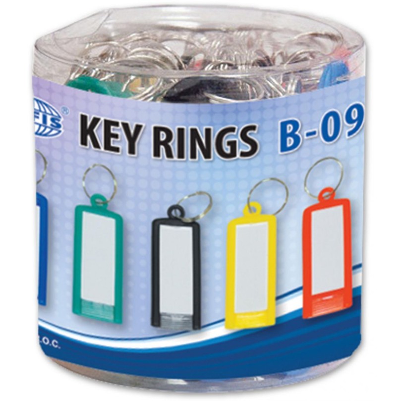 FIS Key Rings 6 x 2.1cm FSKCB-09 - Assorted (box/50pcs)