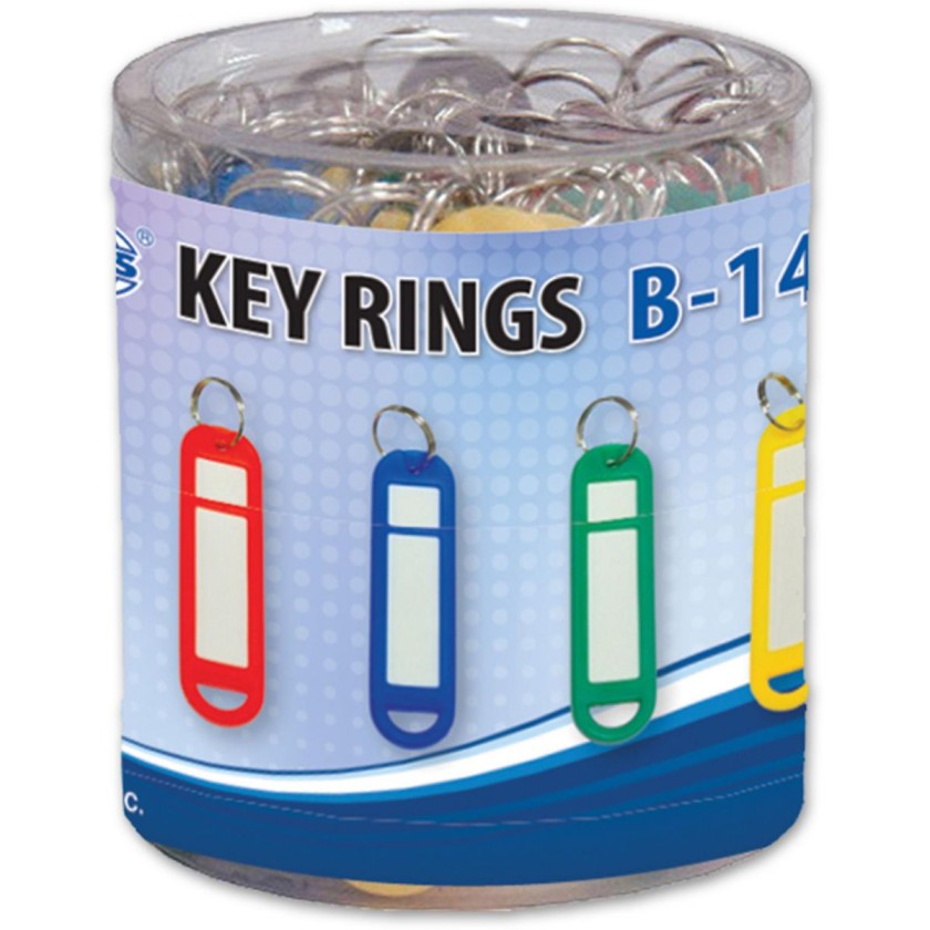FIS Key Rings 6.8 x 1.8cm FSKCB-14 - Assorted (box/50pcs)